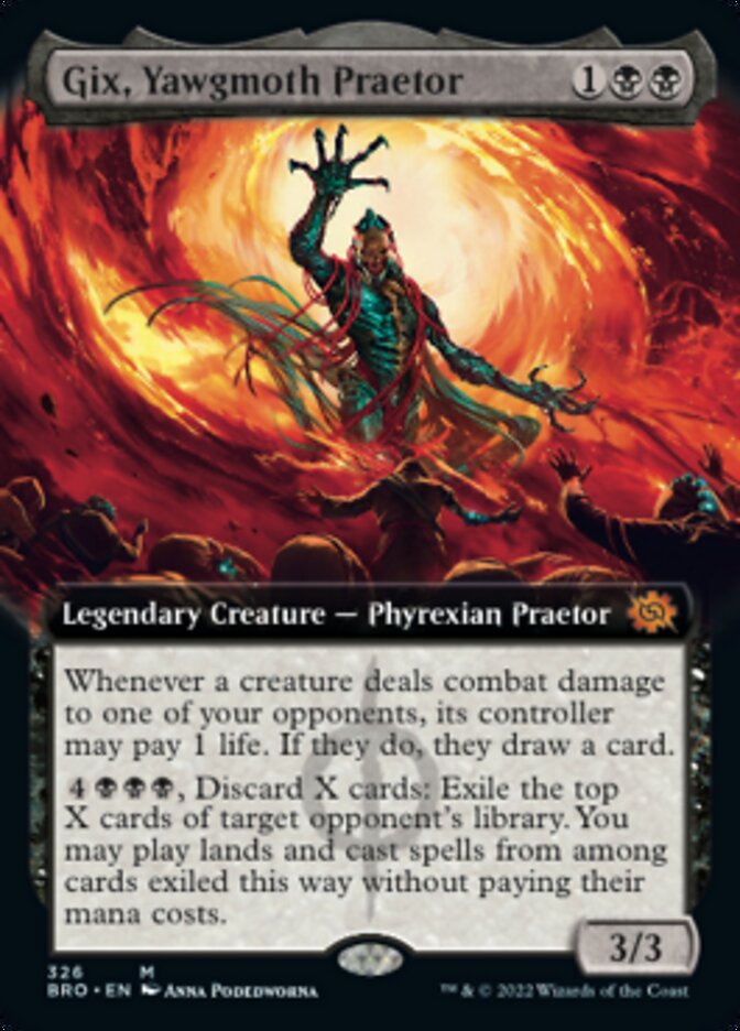 Gix, Yawgmoth Praetor (Extended Art) [The Brothers' War] | Arkham Games and Comics