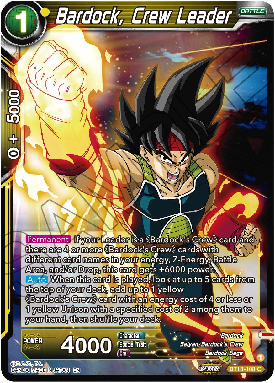 Bardock, Crew Leader (BT18-108) [Dawn of the Z-Legends] | Arkham Games and Comics