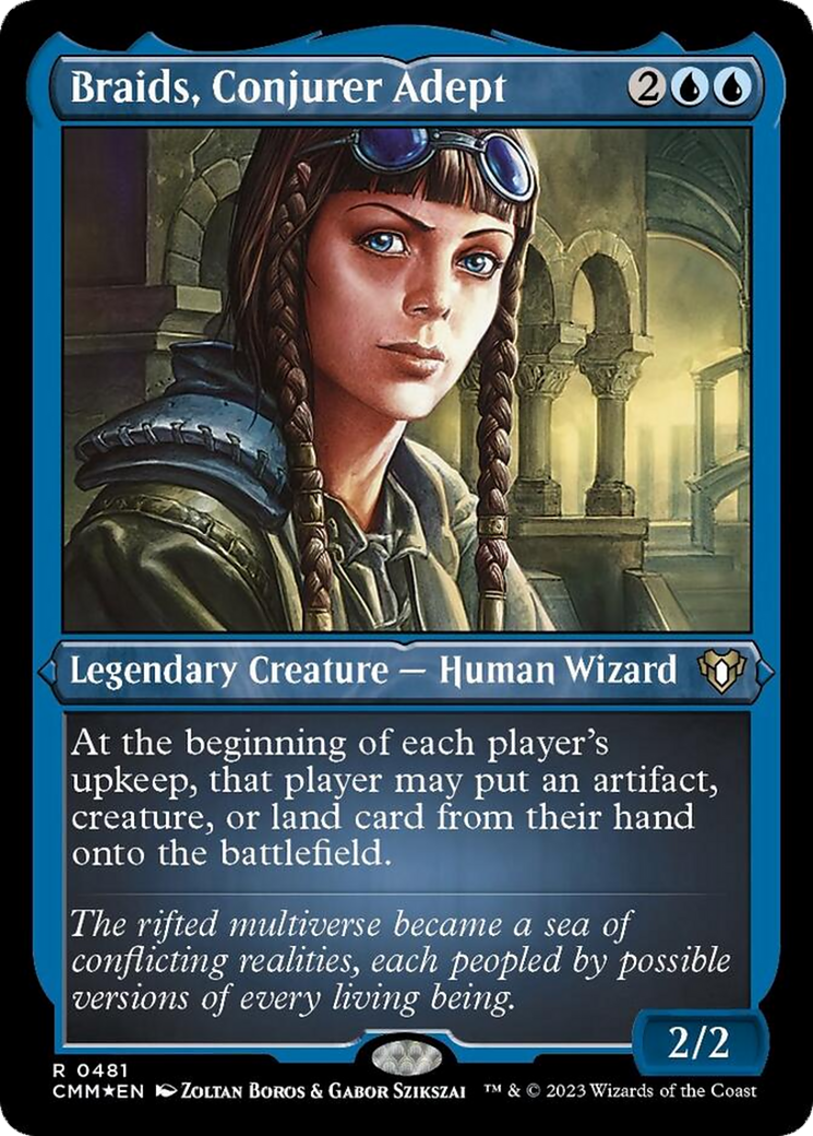 Braids, Conjurer Adept (Foil Etched) [Commander Masters] | Arkham Games and Comics