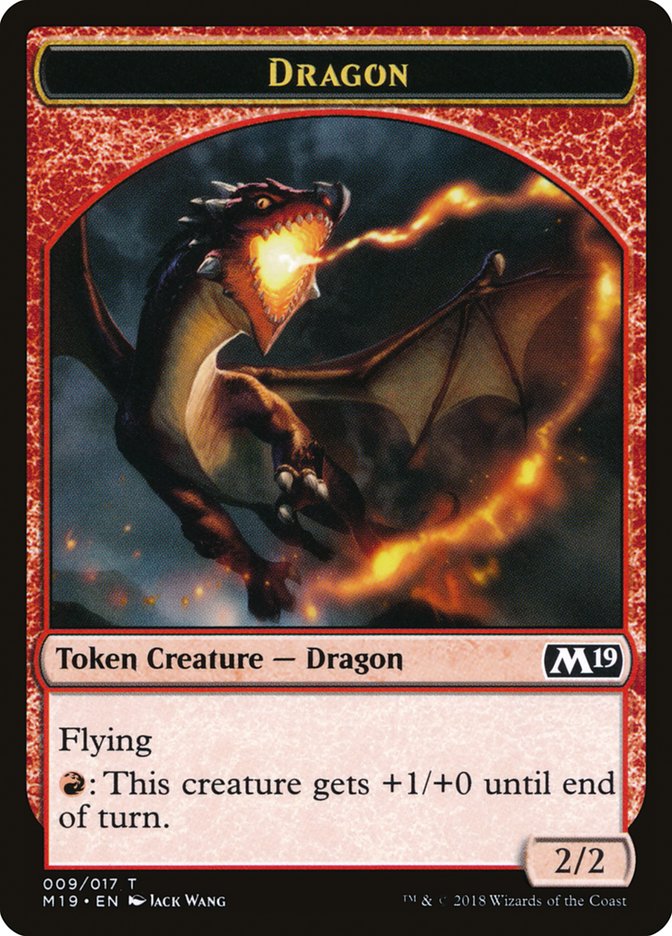Dragon (009/017) [Core Set 2019 Tokens] | Arkham Games and Comics