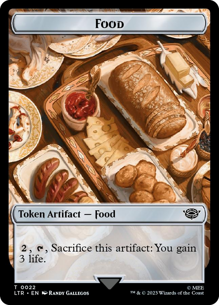 Smaug // Food (0022) Double-Sided Token (Surge Foil) [The Lord of the Rings: Tales of Middle-Earth Tokens] | Arkham Games and Comics