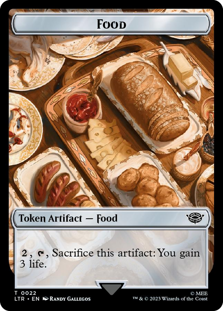Ballistic Boulder // Food (0022) Double-Sided Token (Surge Foil) [The Lord of the Rings: Tales of Middle-Earth Tokens] | Arkham Games and Comics