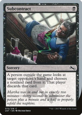 Subcontract [Unstable] | Arkham Games and Comics