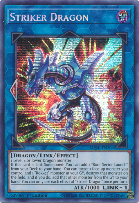 Striker Dragon [MP20-EN204] Prismatic Secret Rare | Arkham Games and Comics