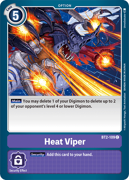 Heat Viper [BT2-109] [Release Special Booster Ver.1.0] | Arkham Games and Comics