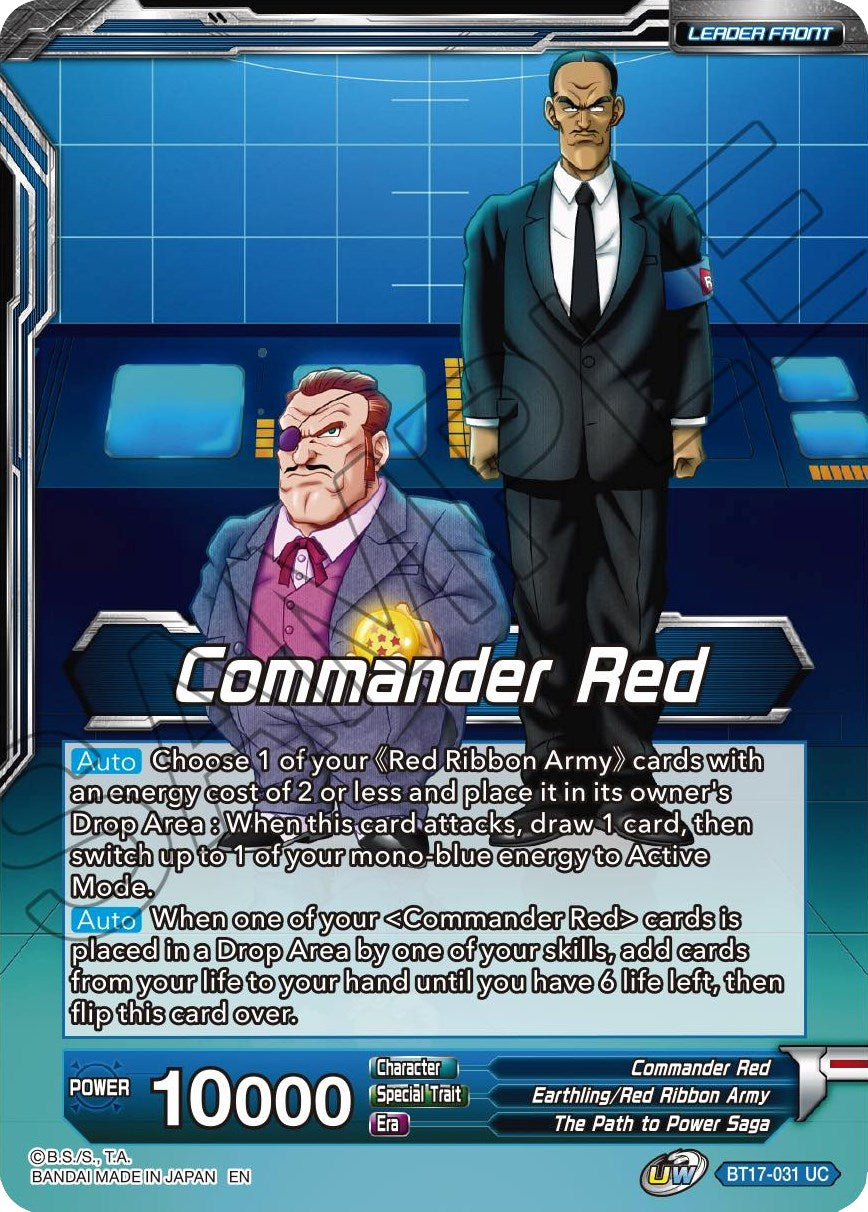 Commander Red // Red Ribbon Robot, Seeking World Conquest (BT17-031) [Ultimate Squad Prerelease Promos] | Arkham Games and Comics