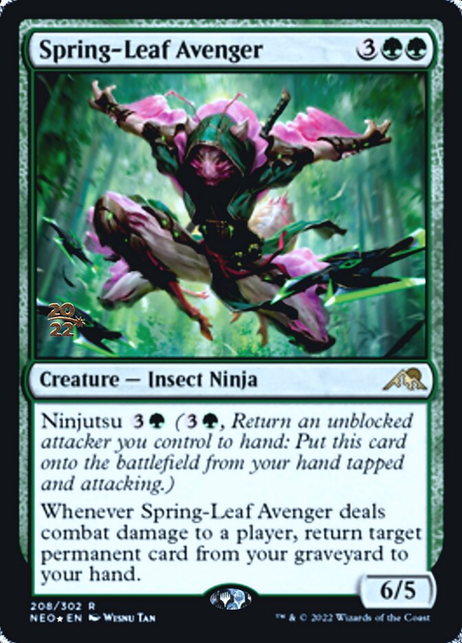 Spring-Leaf Avenger [Kamigawa: Neon Dynasty Prerelease Promos] | Arkham Games and Comics