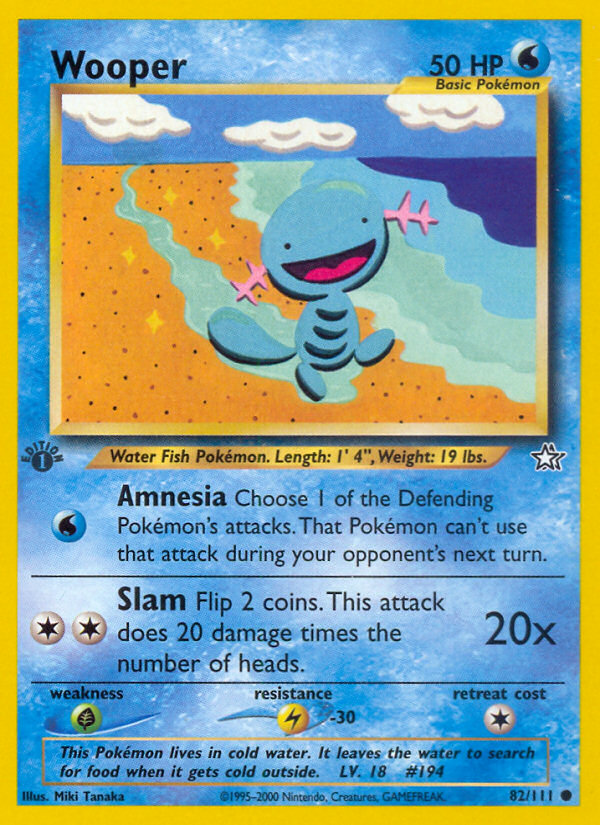 Wooper (82/111) [Neo Genesis 1st Edition] | Arkham Games and Comics