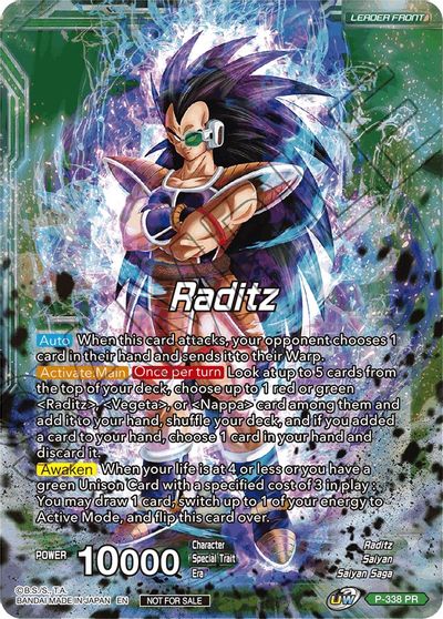Raditz // Raditz, Brotherly Revival (P-338) [Saiyan Showdown Prerelease Promos] | Arkham Games and Comics