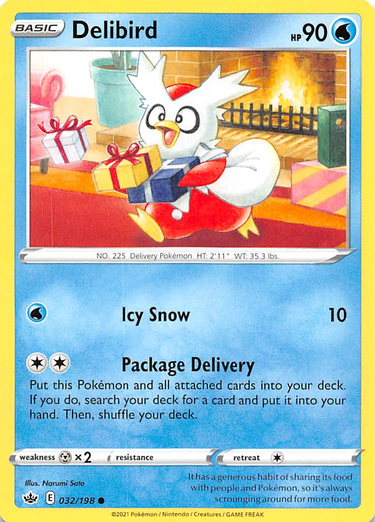 Delibird (032/198) [Sword & Shield: Chilling Reign] | Arkham Games and Comics