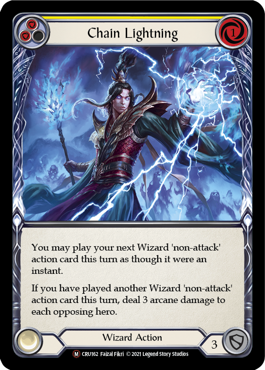 Chain Lightning [U-CRU162] (Crucible of War Unlimited)  Unlimited Rainbow Foil | Arkham Games and Comics