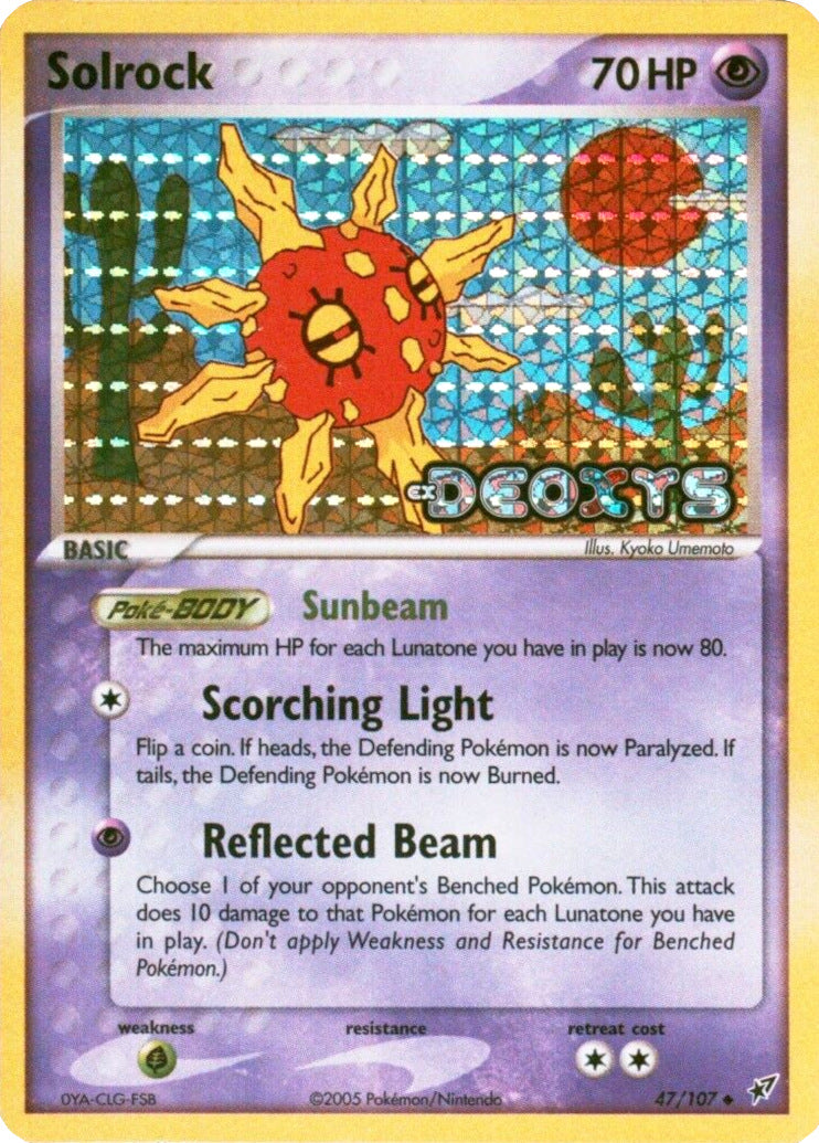 Solrock (47/107) (Stamped) [EX: Deoxys] | Arkham Games and Comics