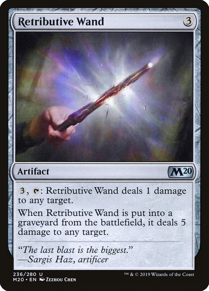 Retributive Wand [Core Set 2020] | Arkham Games and Comics