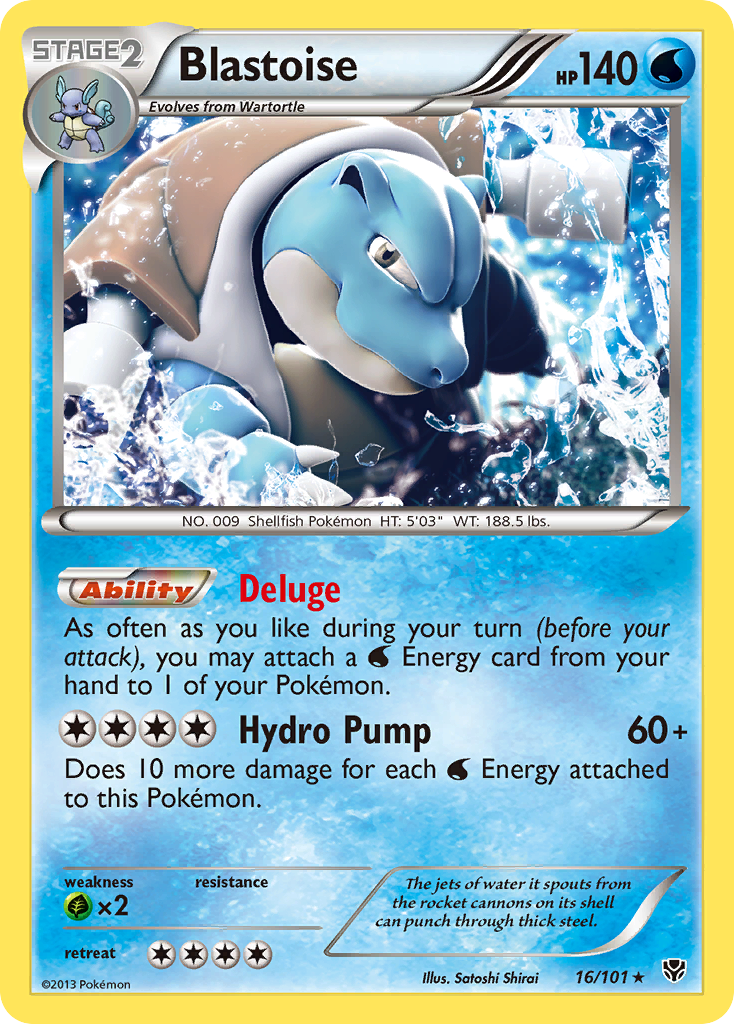 Blastoise (16/101) [Black & White: Plasma Blast] | Arkham Games and Comics