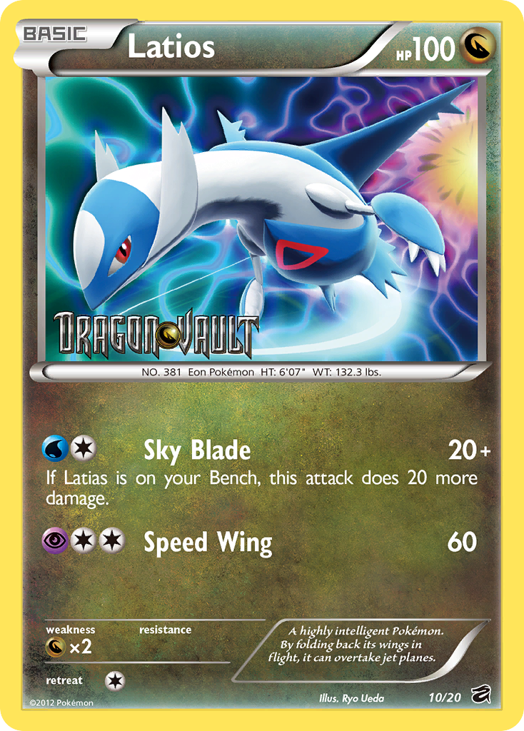 Latios (10/20) (Blister Exclusive) [Black & White: Dragon Vault] | Arkham Games and Comics