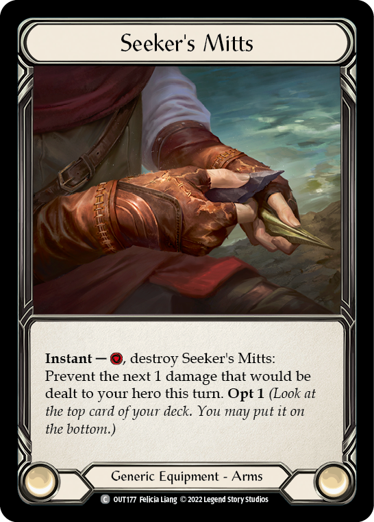 Seeker's Mitts [OUT177] (Outsiders)  Rainbow Foil | Arkham Games and Comics