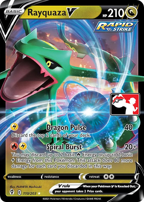 Rayquaza V (110/203) [Prize Pack Series One] | Arkham Games and Comics