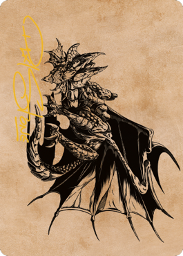 Ancient Copper Dragon Art Card (52) (Gold-Stamped Signature) [Commander Legends: Battle for Baldur's Gate Art Series] | Arkham Games and Comics