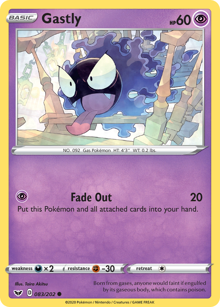 Gastly (083/202) [Sword & Shield: Base Set] | Arkham Games and Comics