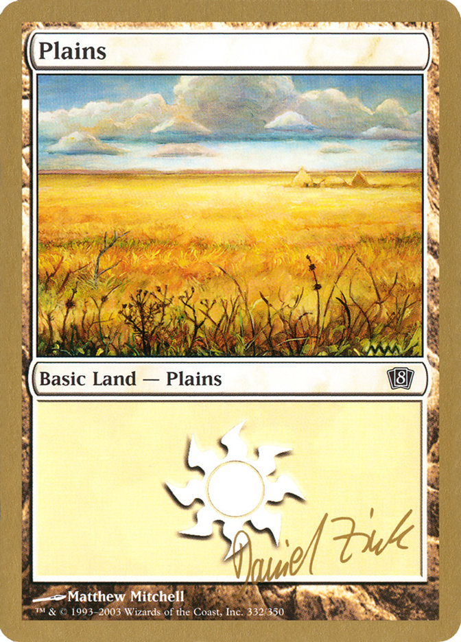 Plains (dz332) (Daniel Zink) [World Championship Decks 2003] | Arkham Games and Comics