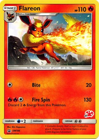 Flareon (SM186) (Charizard Stamp #27) [Battle Academy 2020] | Arkham Games and Comics