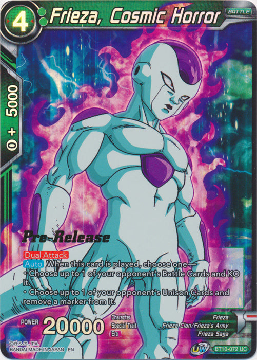 Frieza, Cosmic Horror (BT10-072) [Rise of the Unison Warrior Prerelease Promos] | Arkham Games and Comics