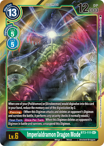 Imperialdramon Dragon Mode [BT3-111] (Alternate Art) [Release Special Booster Ver.1.5] | Arkham Games and Comics