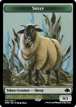 Insect // Sheep Double-Sided Token [Dominaria Remastered Tokens] | Arkham Games and Comics