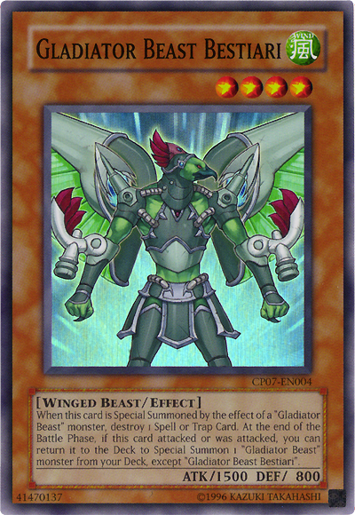 Gladiator Beast Bestiari [CP07-EN004] Super Rare | Arkham Games and Comics