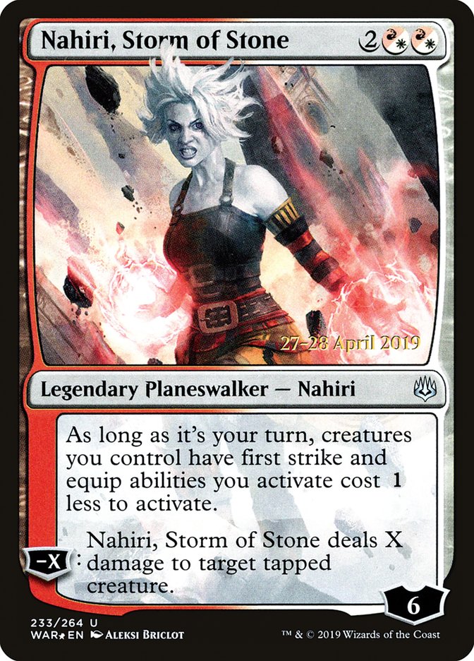 Nahiri, Storm of Stone  [War of the Spark Prerelease Promos] | Arkham Games and Comics