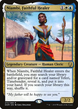 Niambi, Faithful Healer [Dominaria] | Arkham Games and Comics