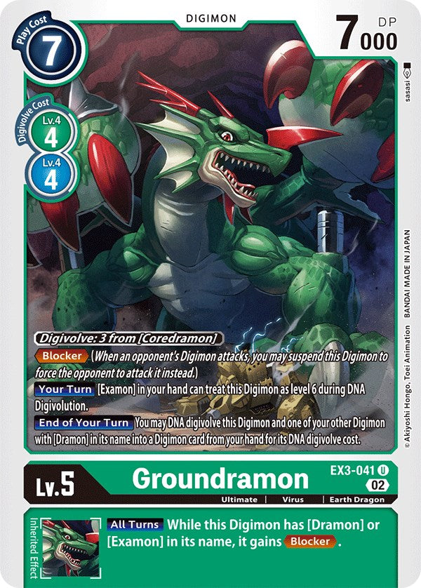 Groundramon [EX3-041] [Draconic Roar] | Arkham Games and Comics