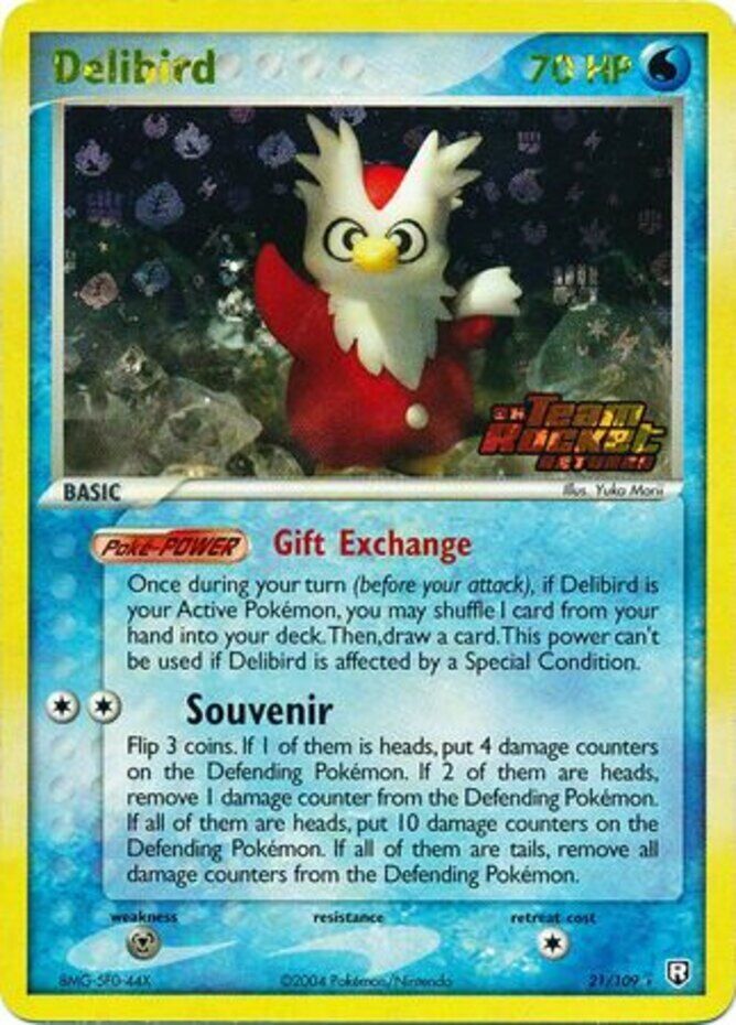 Delibird (21/109) (Stamped) [EX: Team Rocket Returns] | Arkham Games and Comics