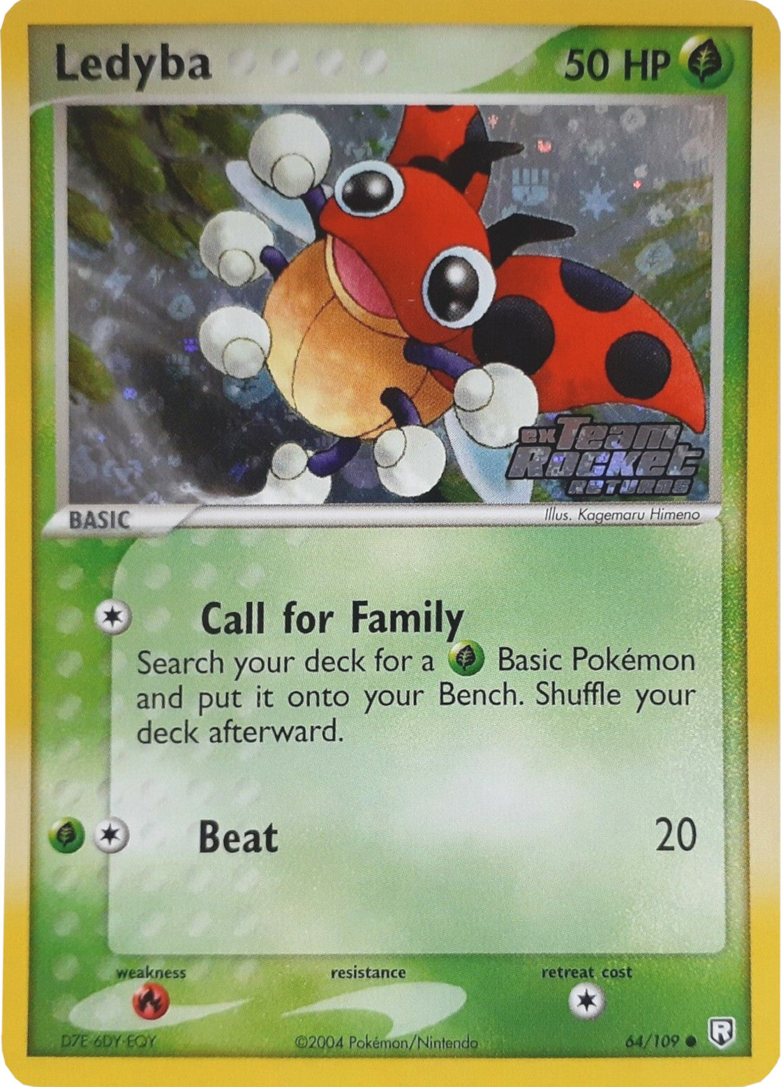 Ledyba (64/109) (Stamped) [EX: Team Rocket Returns] | Arkham Games and Comics