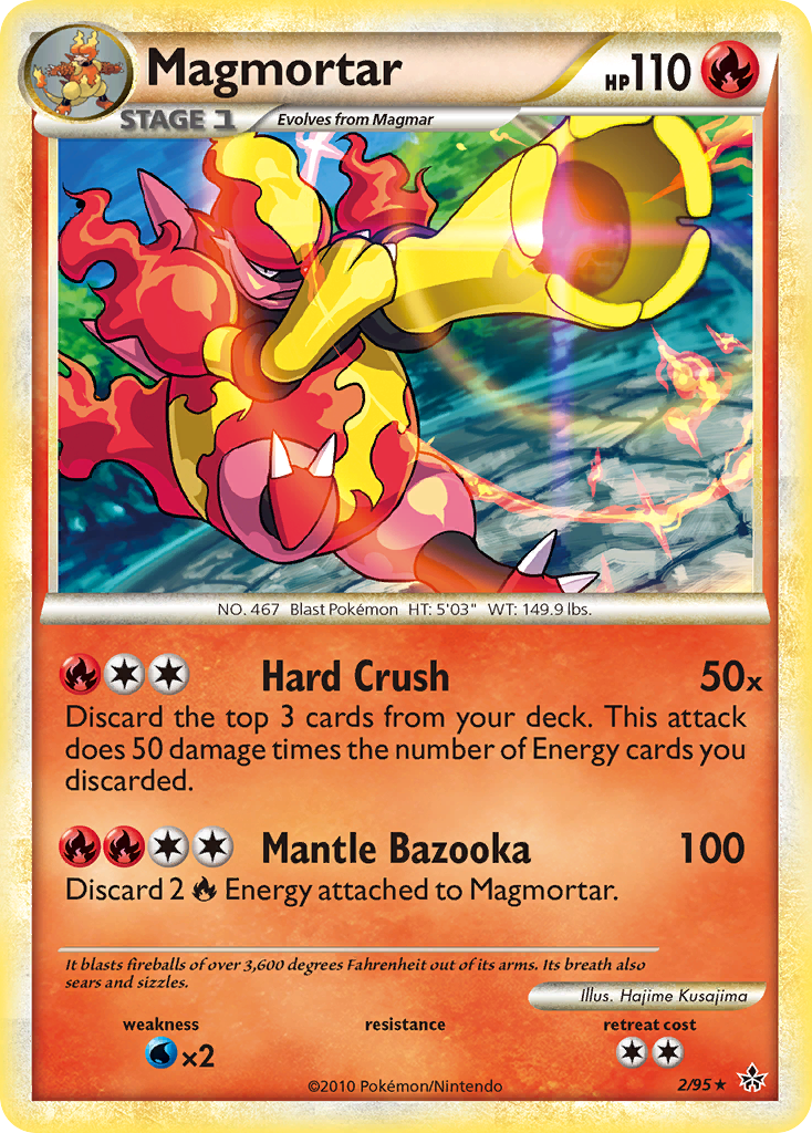 Magmortar (2/95) [HeartGold & SoulSilver: Unleashed] | Arkham Games and Comics