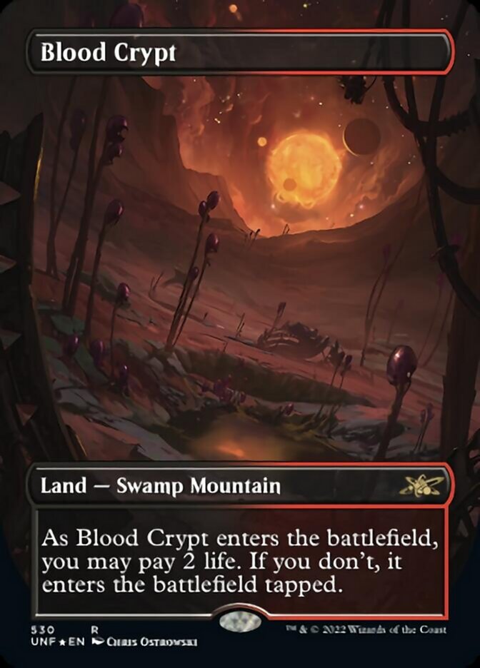 Blood Crypt (Borderless) (Galaxy Foil) [Unfinity] | Arkham Games and Comics