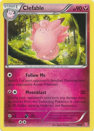 Clefable (16/30) [XY: Trainer Kit 1 - Wigglytuff] | Arkham Games and Comics