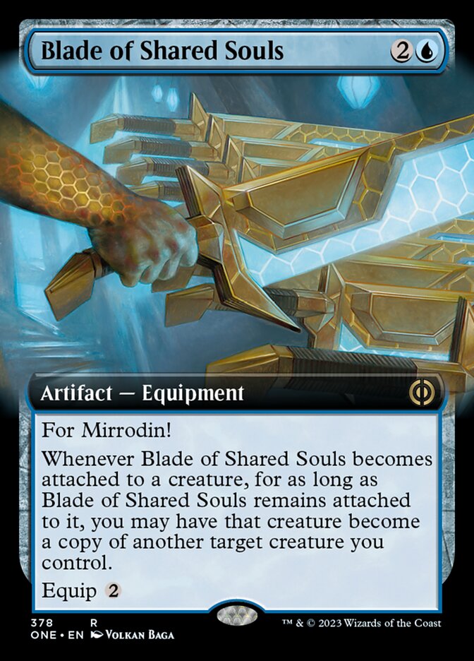 Blade of Shared Souls (Extended Art) [Phyrexia: All Will Be One] | Arkham Games and Comics