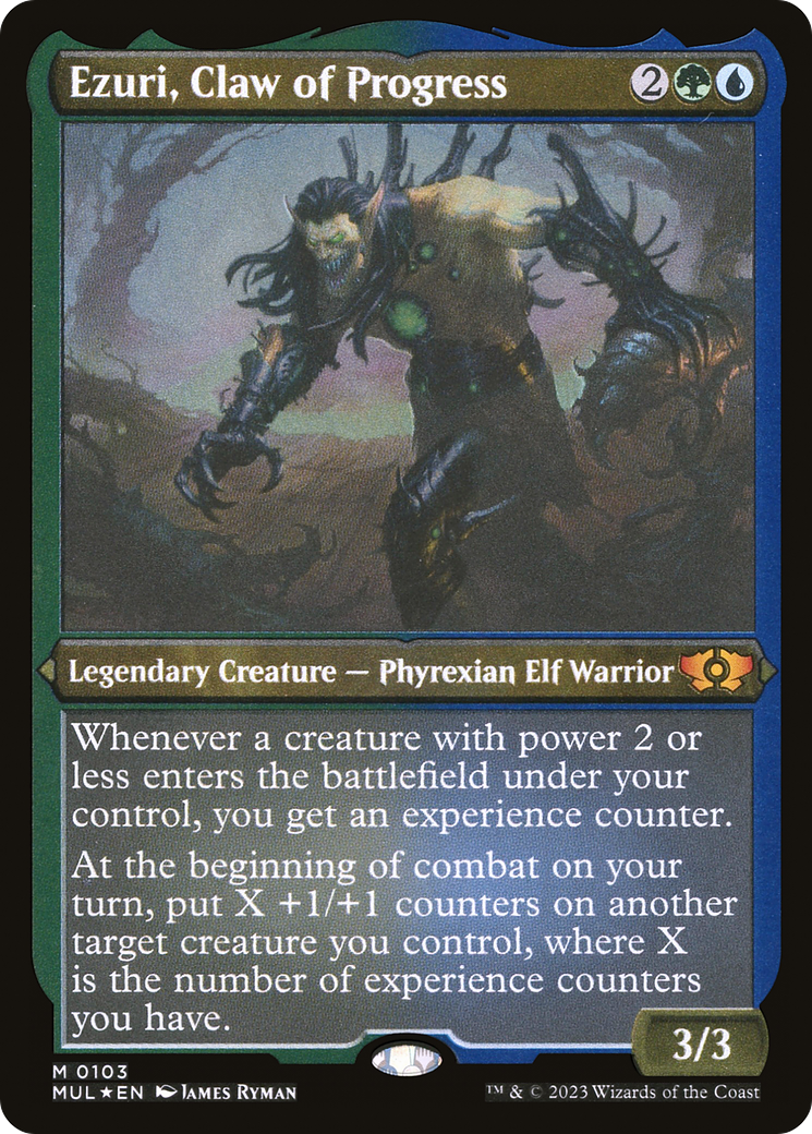 Ezuri, Claw of Progress (Foil Etched) [Multiverse Legends] | Arkham Games and Comics