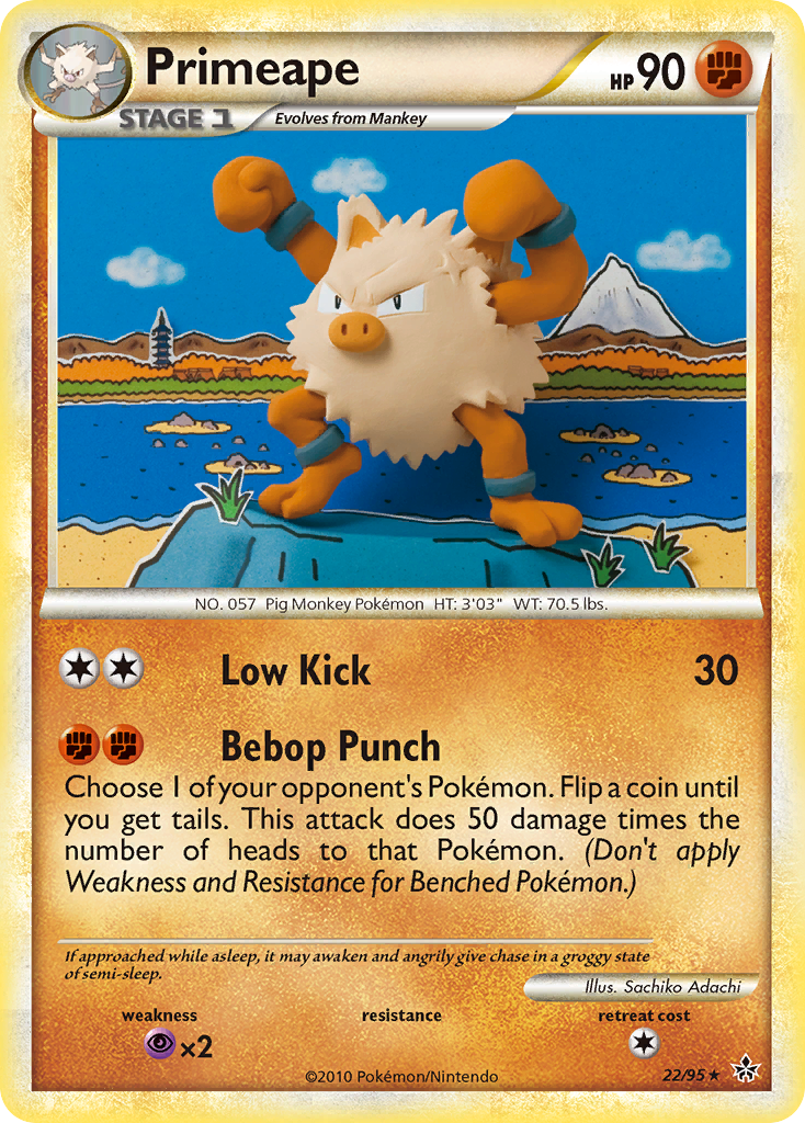 Primeape (22/95) [HeartGold & SoulSilver: Unleashed] | Arkham Games and Comics