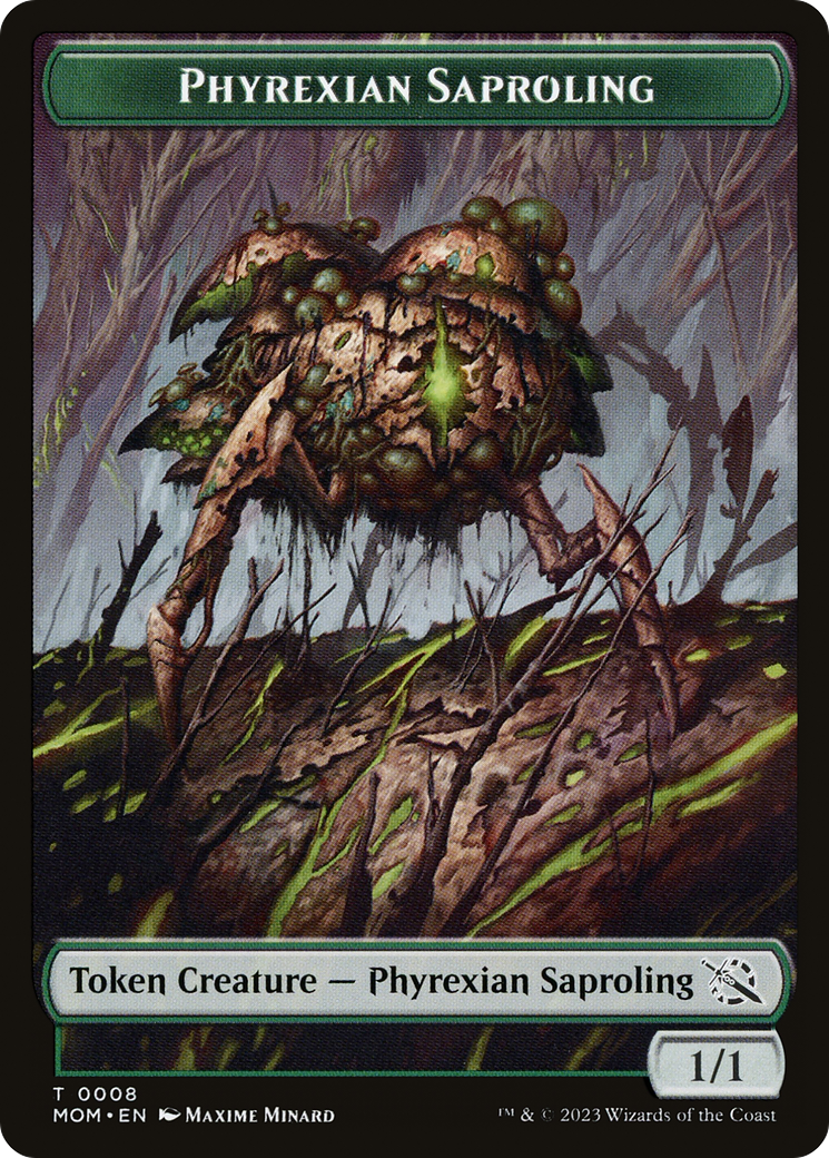 Monk // Phyrexian Saproling Double-Sided Token [March of the Machine Tokens] | Arkham Games and Comics