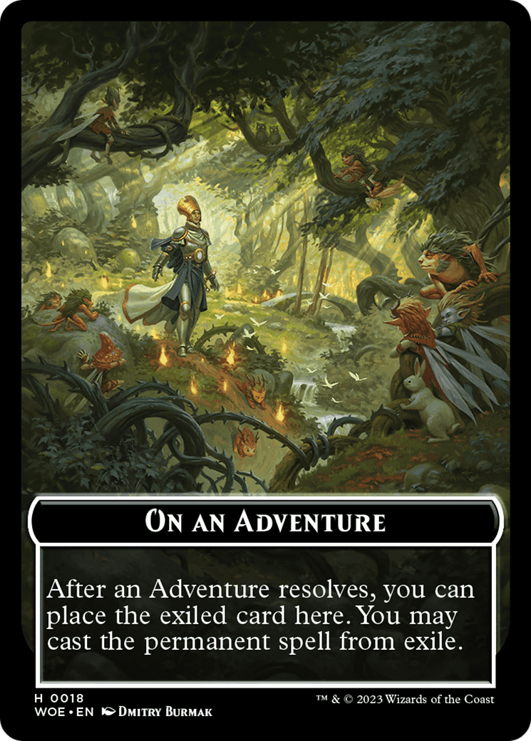 On an Adventure Emblem [Wilds of Eldraine Tokens] | Arkham Games and Comics