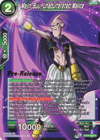 Majin Buu, Unadulterated Malice (BT14-082) [Cross Spirits Prerelease Promos] | Arkham Games and Comics