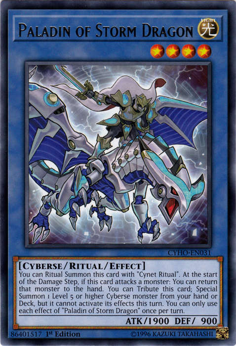 Paladin of Storm Dragon [CYHO-EN031] Rare | Arkham Games and Comics