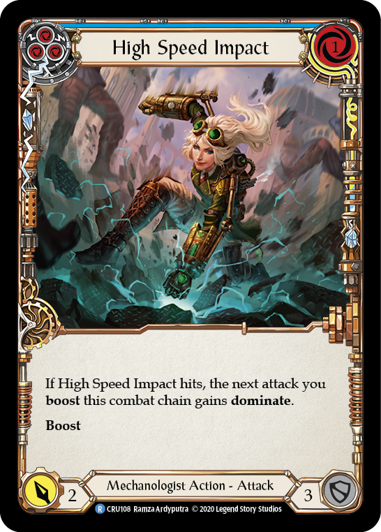 High Speed Impact (Blue) [CRU108] (Crucible of War)  1st Edition Rainbow Foil | Arkham Games and Comics