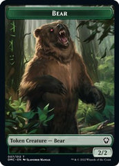 Kavu // Bear Double-Sided Token [Dominaria United Commander Tokens] | Arkham Games and Comics