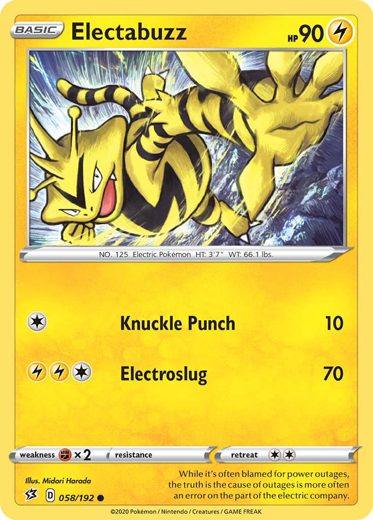 Electabuzz (058/192) [Sword & Shield: Rebel Clash] | Arkham Games and Comics