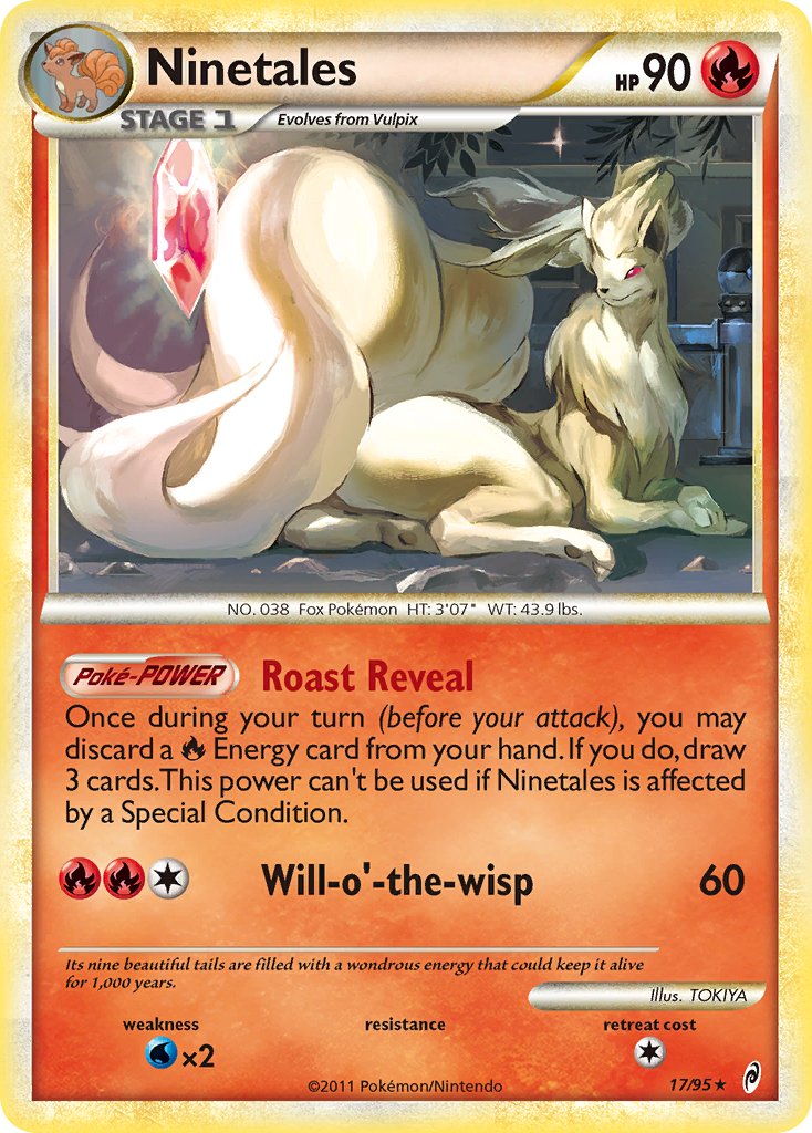 Ninetales (17/95) (Theme Deck Exclusive) [HeartGold & SoulSilver: Call of Legends] | Arkham Games and Comics