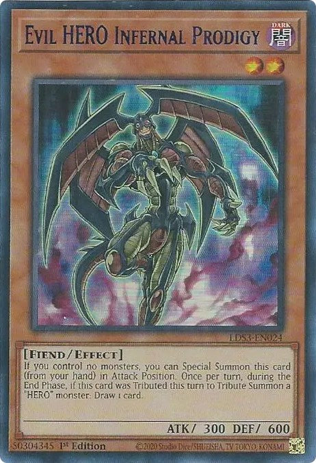 Evil HERO Infernal Prodigy (Blue) [LDS3-EN024] Ultra Rare | Arkham Games and Comics