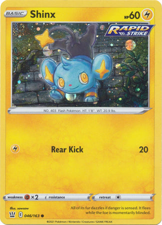 Shinx (046/163) (Cosmos Holo) [Sword & Shield: Battle Styles] | Arkham Games and Comics